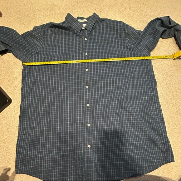 LL BEAN Mens Blue Plaid Long Sleeve Button Down Size XXL Tall Wrinkle Resistant - Picture 9 of 10